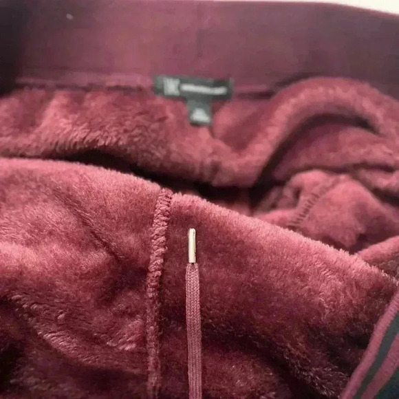 I.N.C Women Fuzzy Port Wine Casual PJ Joggers Soft Elastic Ankle Cuff Size XXL - Picture 10 of 11